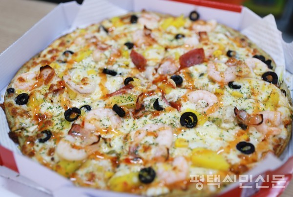 하와이안 쉬림프 피자