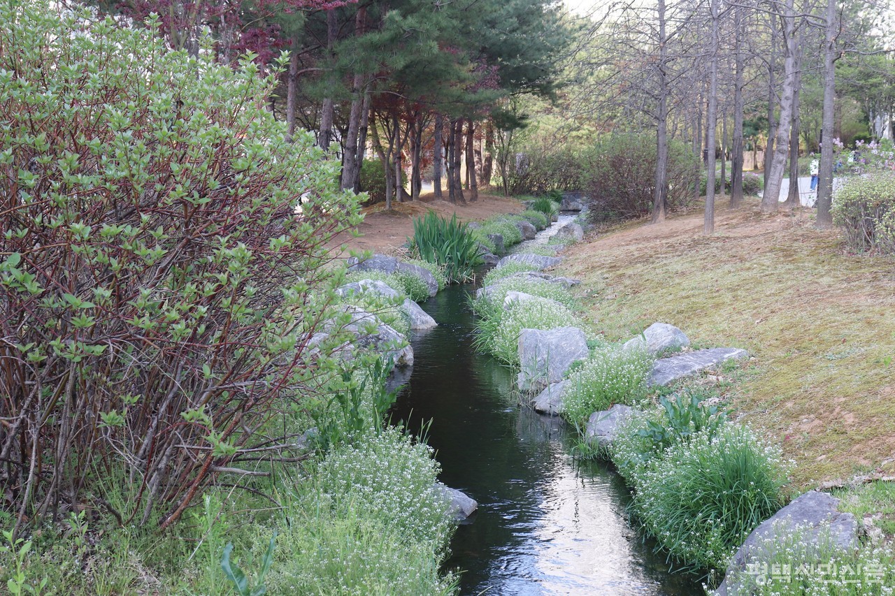 소사벌지구 택지개발사업 초기에 조성된 우미린센트럴파크 아파트 옆으로 흐르는 실개천