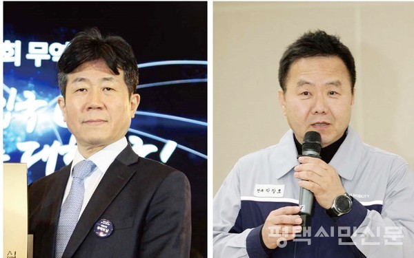 KG모빌리티 신임 황기영 대표이사(왼쪽)과 박장호 대표이사