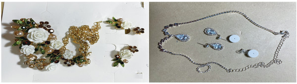 기준치를 넘는 중금속이 검출된 테무 판매 장신구. 제공=평택직할세관