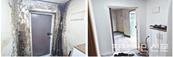 주거환경개선 서비스 지원 전(왼쪽)과 지원 후(오른쪽) 모습