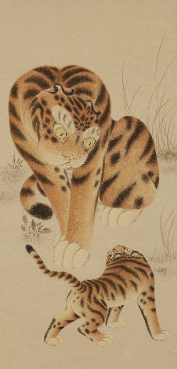 2024년 대한민국 미술대전에서 특선을 수상한 이민숙 작가의 유화 ‘바다 멜로디’(상단 왼쪽). 아름다운 색감의 민화 ‘모자호도’는 송혜숙 작가의 작품이다.