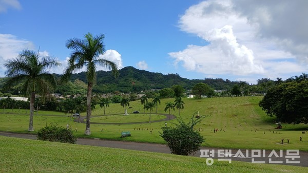지영희가 영면한 묘소 밸리오브템플 메모리얼파크