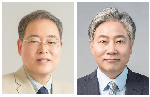 국립한경대 제9대 총장임용후보자선거 결선투표 결과 1순위 김찬기 교수(왼쪽), 2순위 편석환 교수가 각각 선출됐다. 