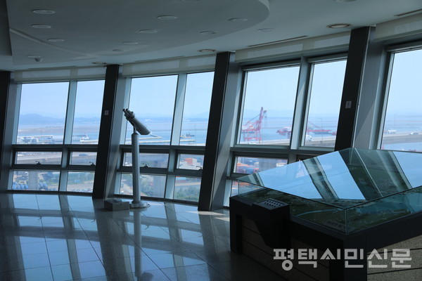 마린센터 전망대 내부 모습