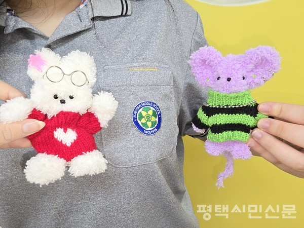 아이들이 심리지원 프로그램에서 만든 동기강화 인형.